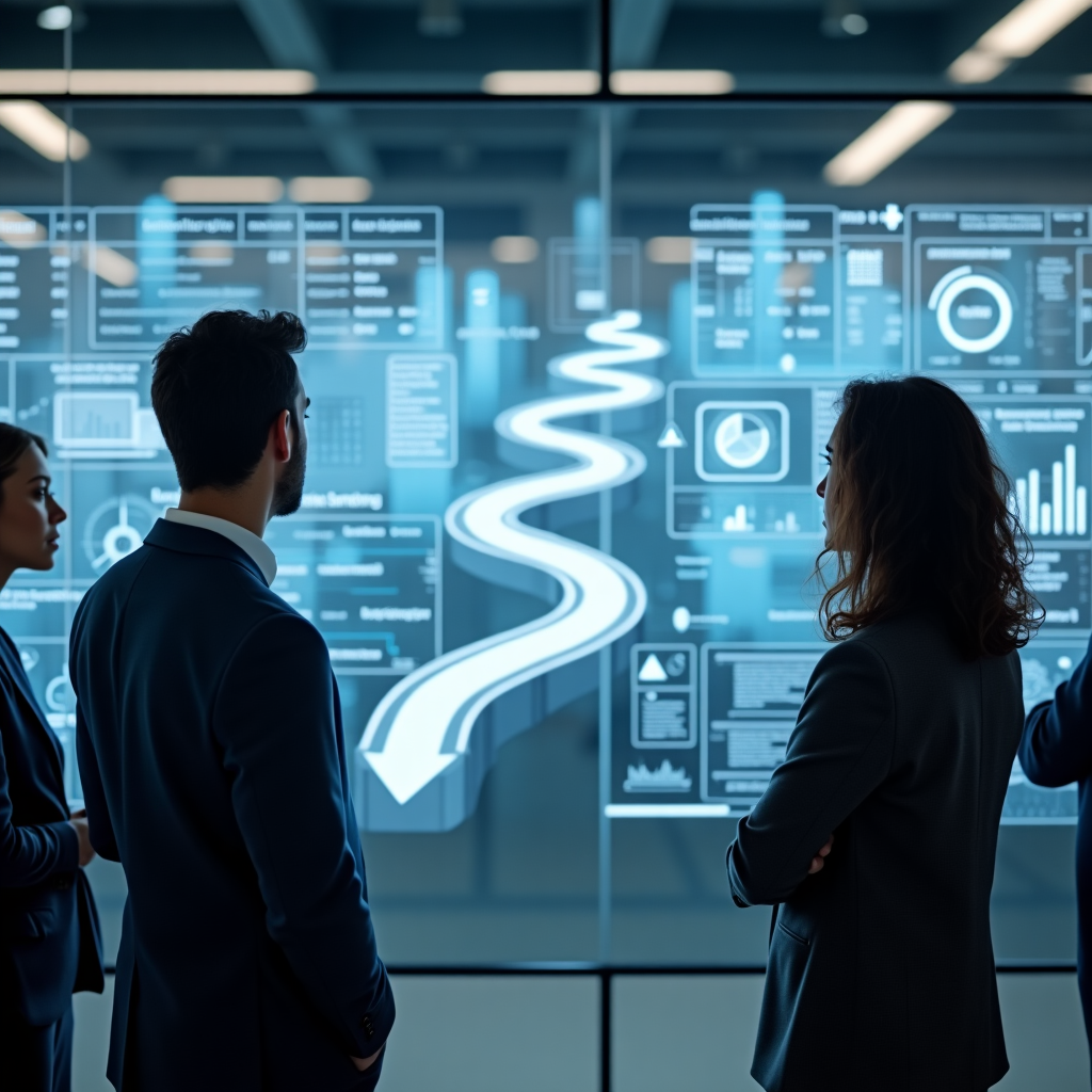 Team che analizza dati per decisioni aziendali