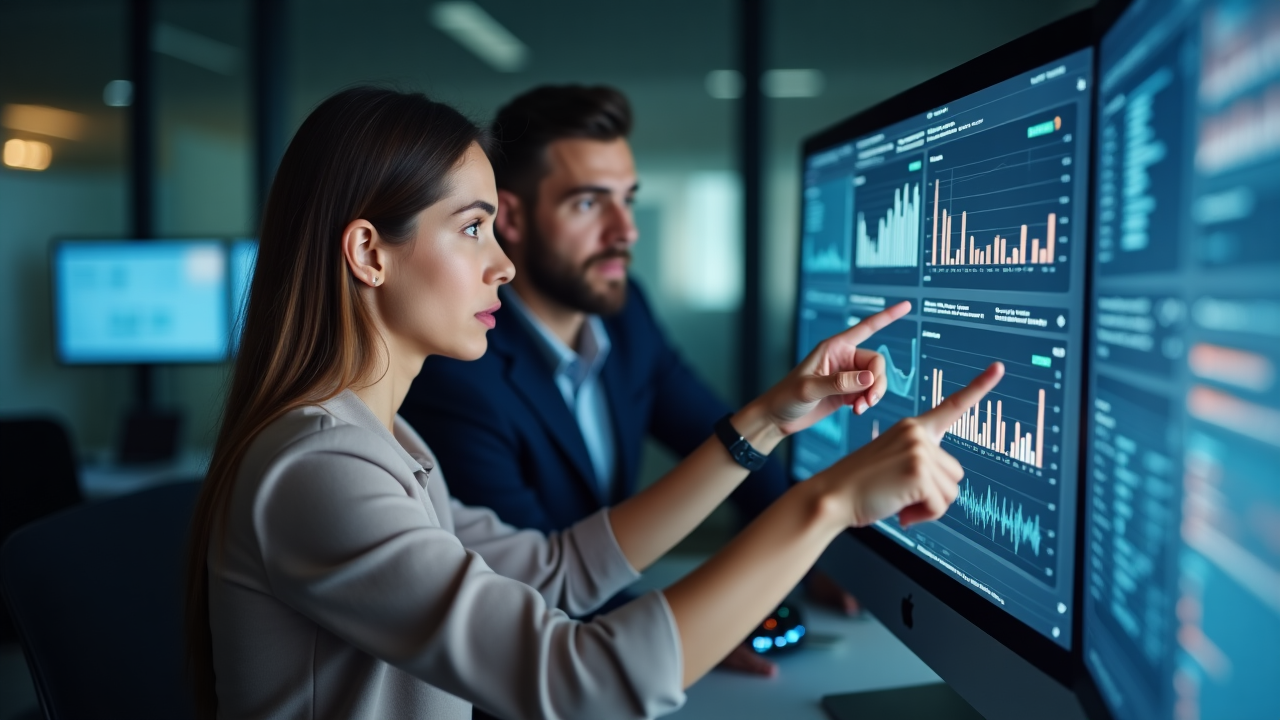Team che analizza dati in tempo reale